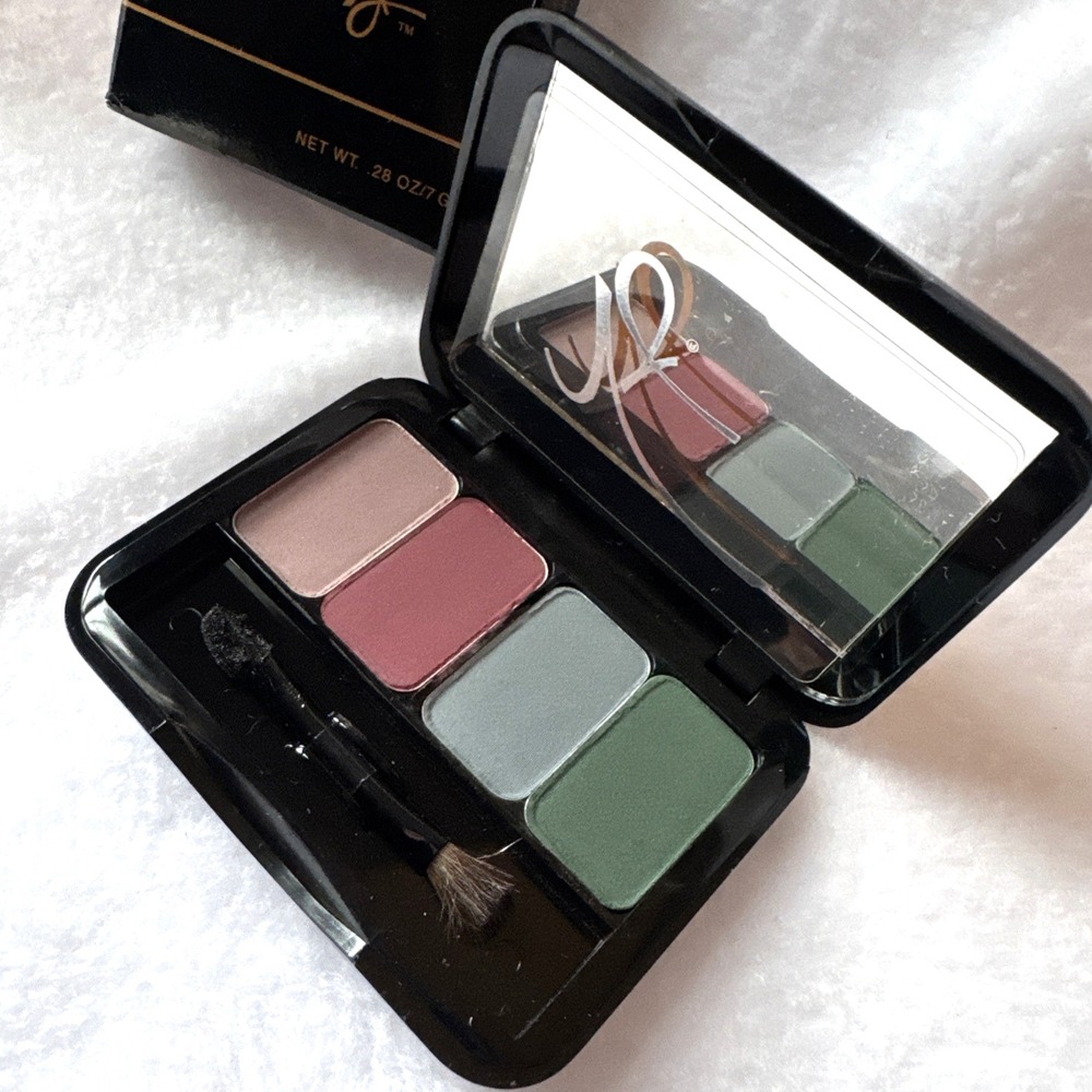 NIB VTG 90s Victoria Jackson Eye Shadow‎ Palette NOON Pink Green Mirror Make Up